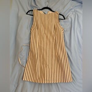 Princess Polly Yumiko Romper brown stripe